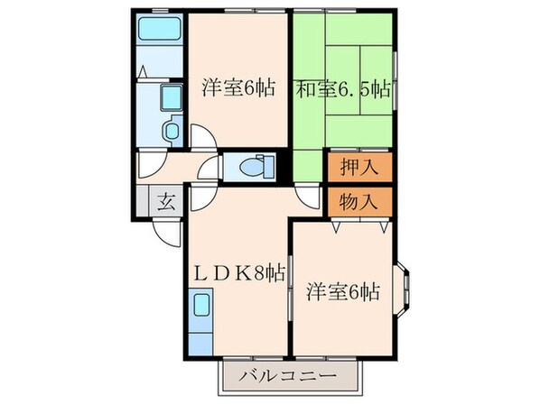 ウインディア本城の物件間取画像